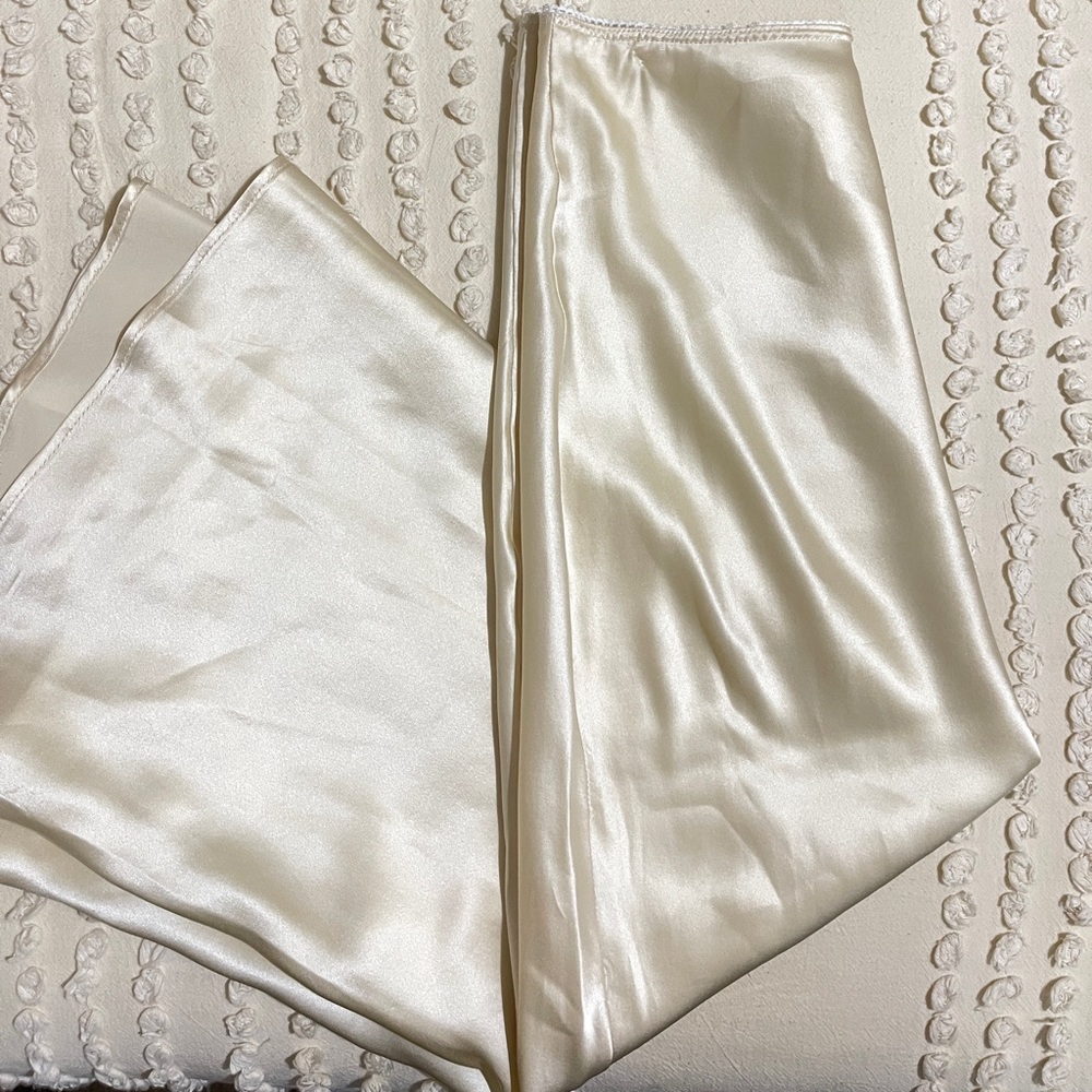 Reformation silk midi skirt